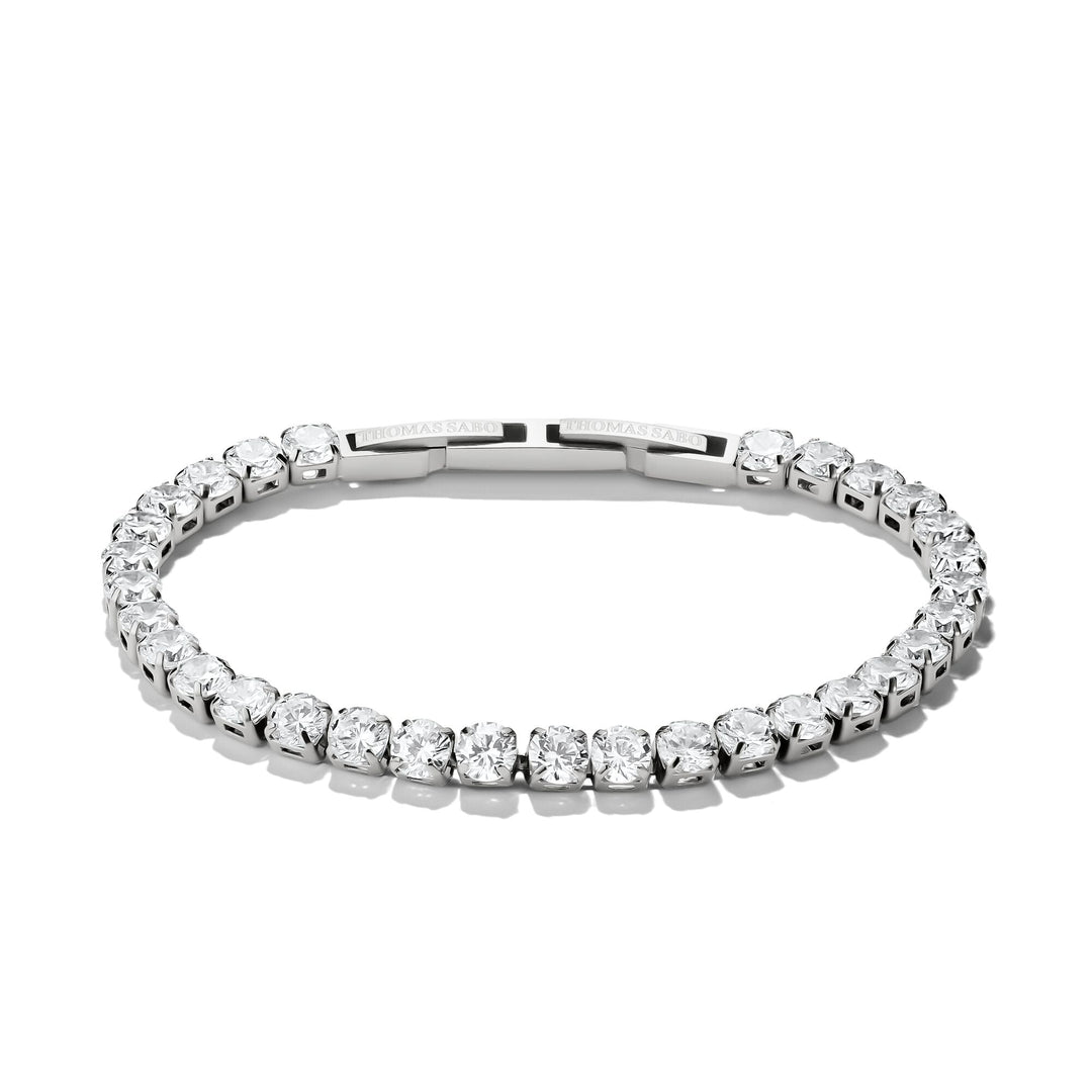 THOMAS SABO Stainless Steel Tennis Bracelet with White Zirconia