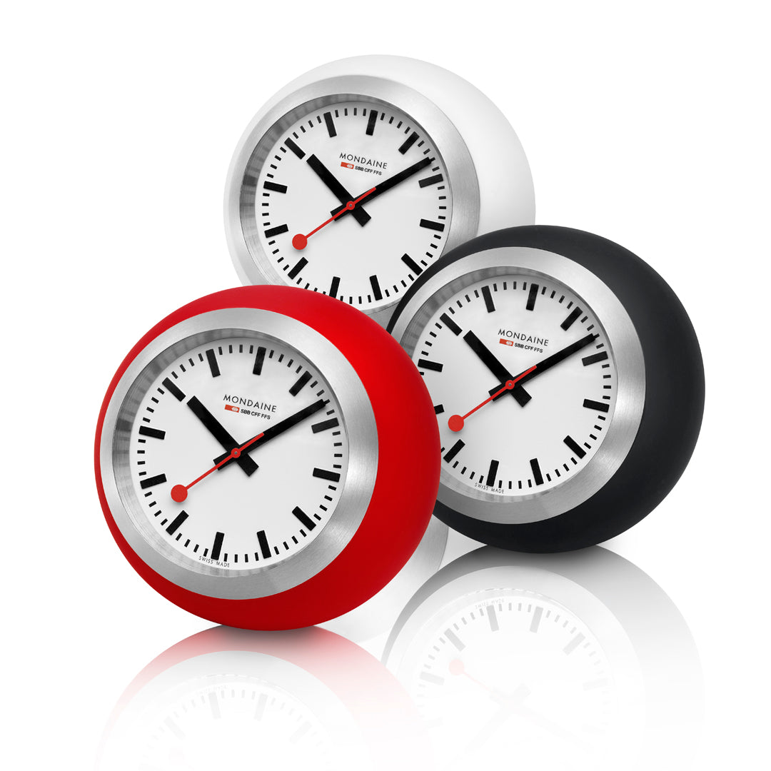 Mondaine Official Swiss Railways Globe Clock Black