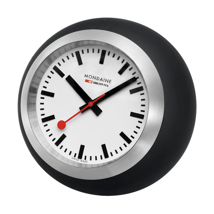 Mondaine Official Swiss Railways Globe Clock Black