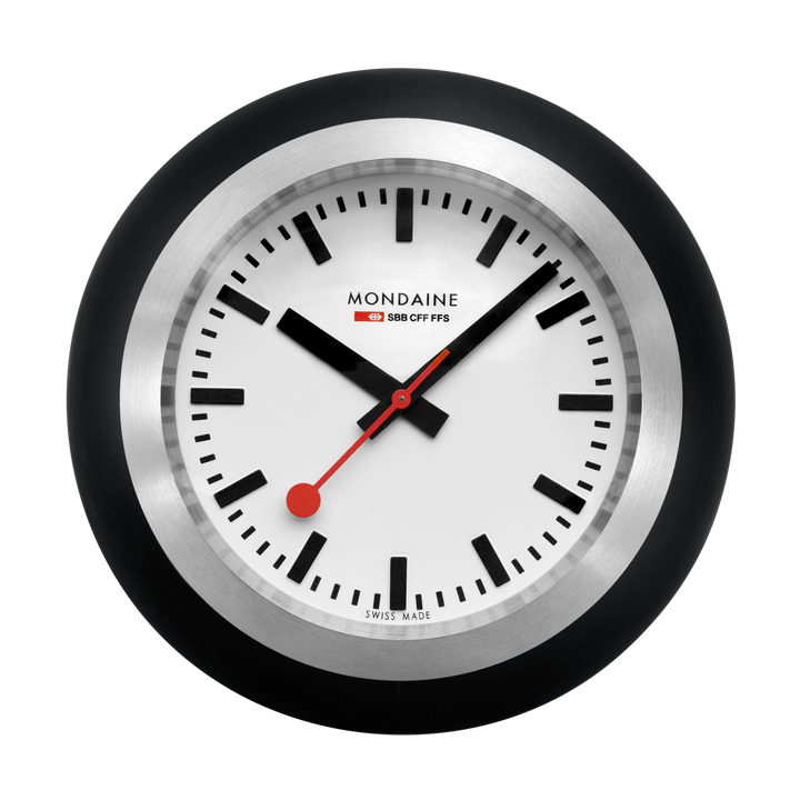 Mondaine Official Swiss Railways Globe Clock Black