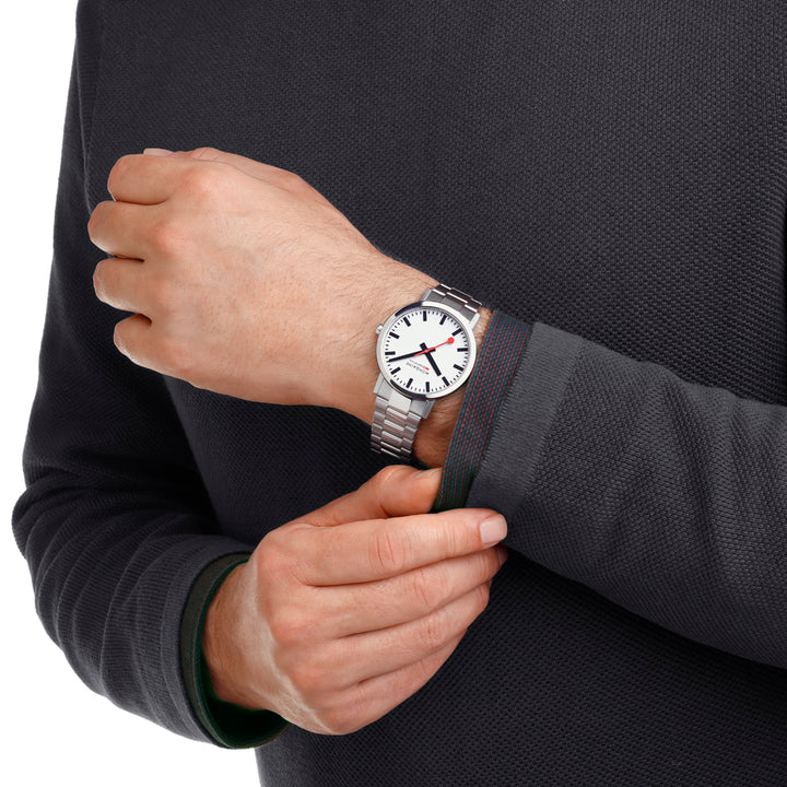 Mondaine Classic Silver Stainless Steel 40mm