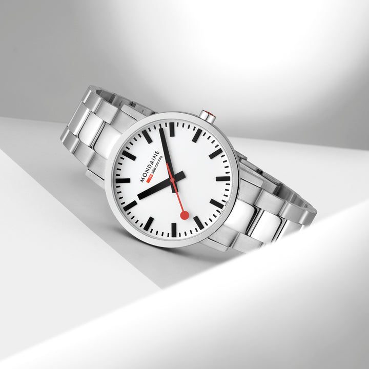 Mondaine Classic Silver Stainless Steel 40mm
