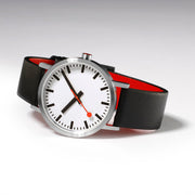 Mondaine Official Swiss Railways Classic 40mm Vegan Grape Leather Watch