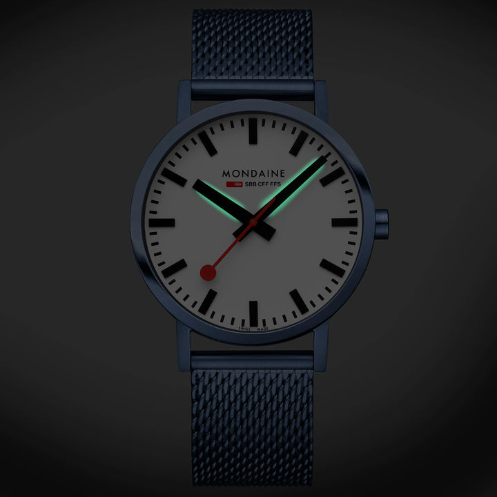 Mondaine Classic Mesh Blue 40mm - A660.30360.1BSBM