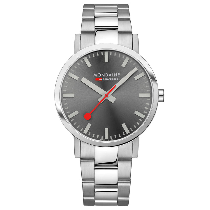 Mondaine Classic Silver Stainless Steel 40mm