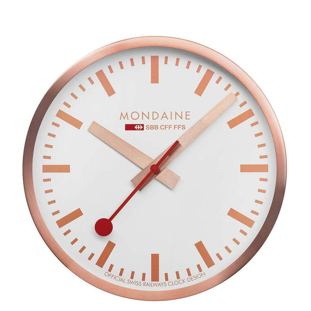 Mondaine Official Copper Pure Wall Clock 25cm