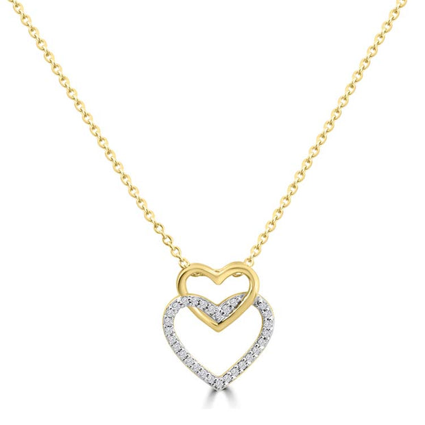 Diamond Necklace 40-45cm with 0.07ct Diamonds in 9K Yellow Gold | The Jewellery Boutique