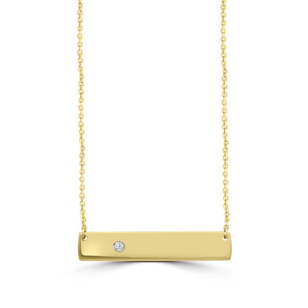 Diamond Necklace 40-45cm with 0.02ct Diamonds in 9K Yellow Gold | The Jewellery Boutique