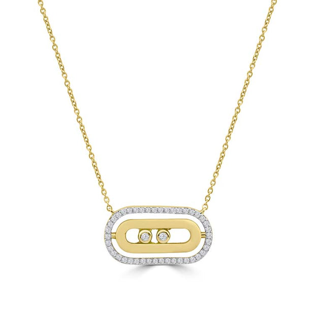 Diamond Necklace 40-45cm with 0.224ct Diamonds in 9K Yellow Gold | The Jewellery Boutique