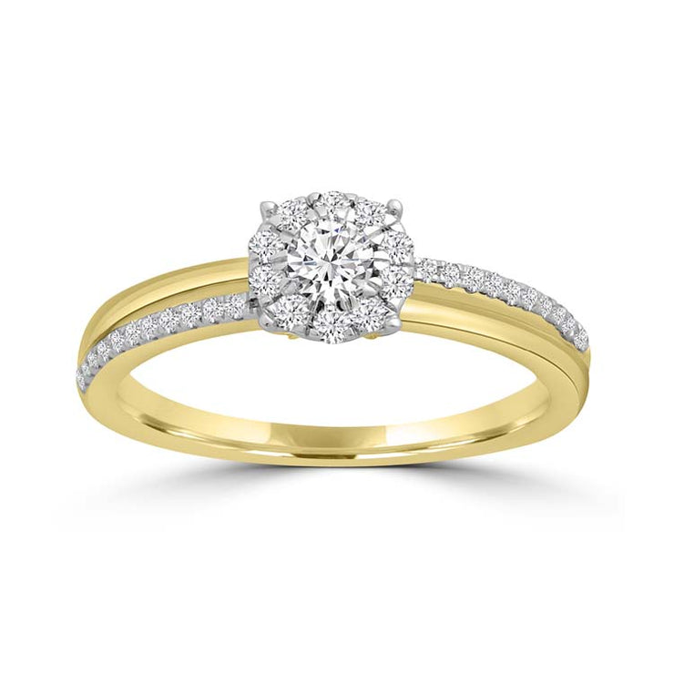 Diamond Ring with 0.38ct Diamonds in 9K Yellow Gold | The Jewellery Boutique