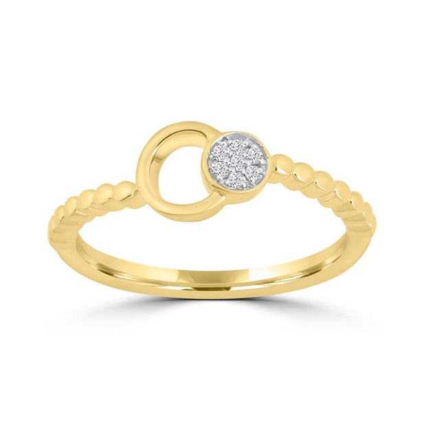 Diamond Ring with 0.03ct Diamonds in 9K Yellow Gold | The Jewellery Boutique