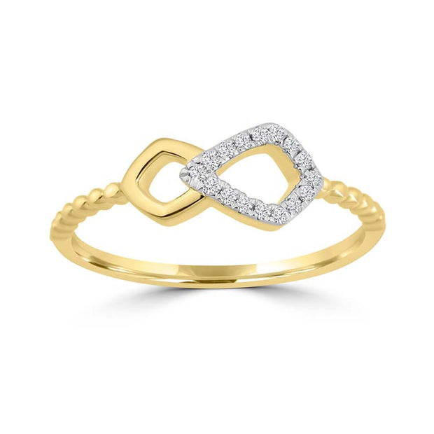 Diamond Ring with 0.07ct Diamonds in 9K Yellow Gold | The Jewellery Boutique