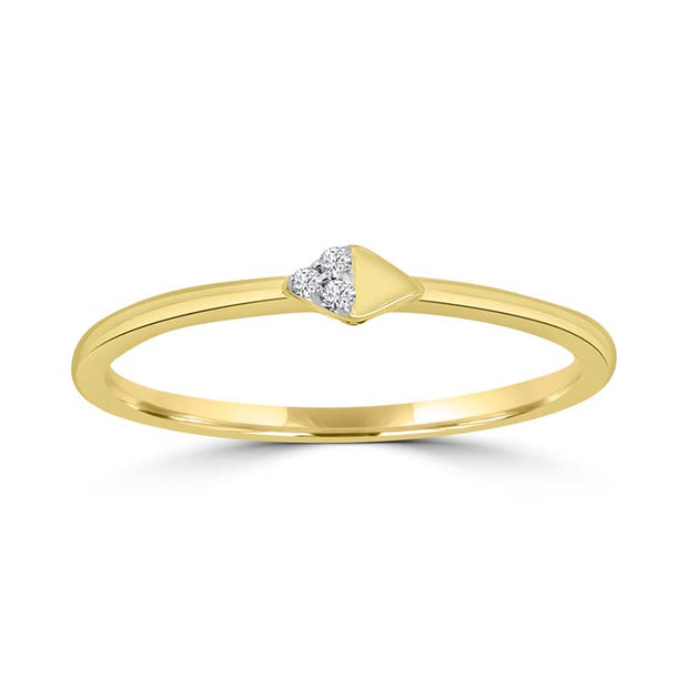 Diamond Ring with 0.02ct Diamonds in 9K Yellow Gold | The Jewellery Boutique