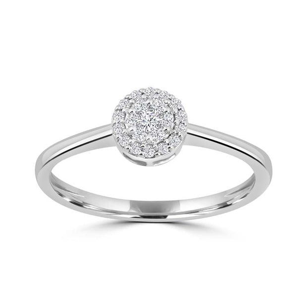 Diamond Ring with 0.14ct Diamonds in 9K White Gold | The Jewellery Boutique