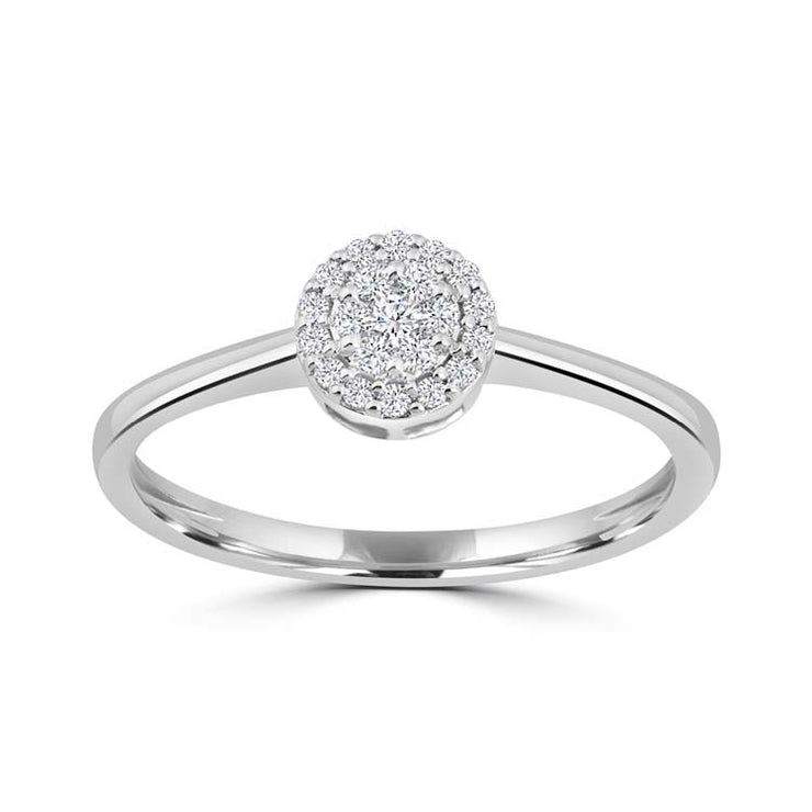 Diamond Ring with 0.14ct Diamonds in 9K White Gold | The Jewellery Boutique