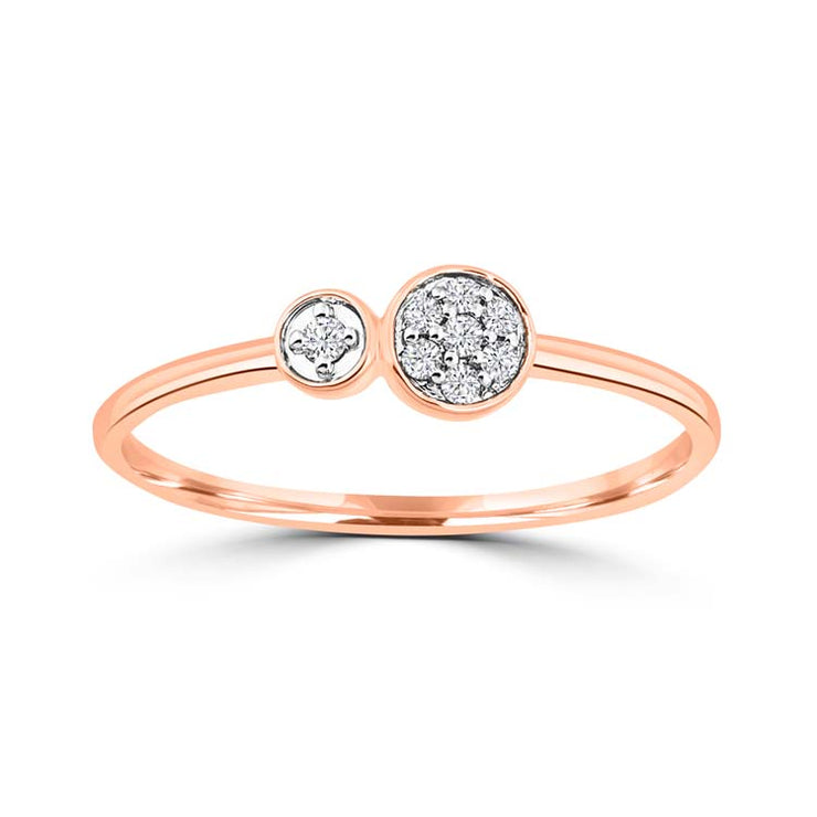 Diamond Ring with 0.07ct Diamonds in 9K Rose Gold | The Jewellery Boutique