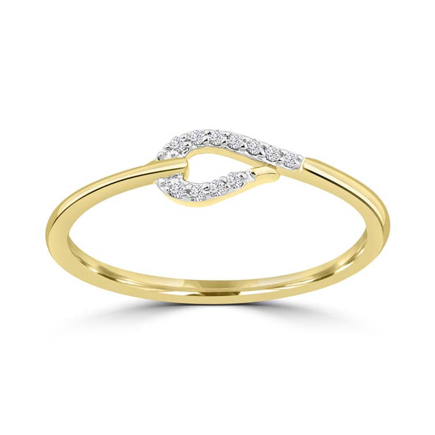 Diamond Ring with 0.035ct Diamonds in 9K Yellow Gold | The Jewellery Boutique