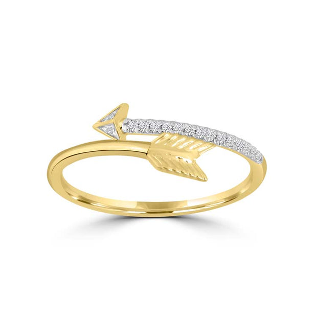 Diamond Ring with 0.055ct Diamonds in 9K Yellow Gold | The Jewellery Boutique