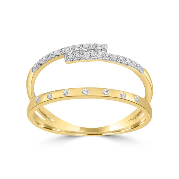 Diamond Ring with 0.1ct Diamonds in 9K Yellow Gold | The Jewellery Boutique