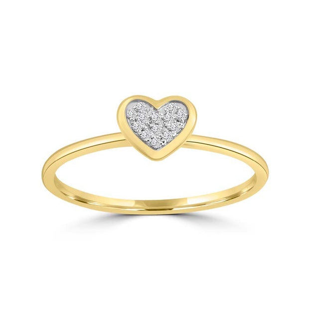 Diamond Ring with 0.04ct Diamonds in 9K Yellow Gold | The Jewellery Boutique