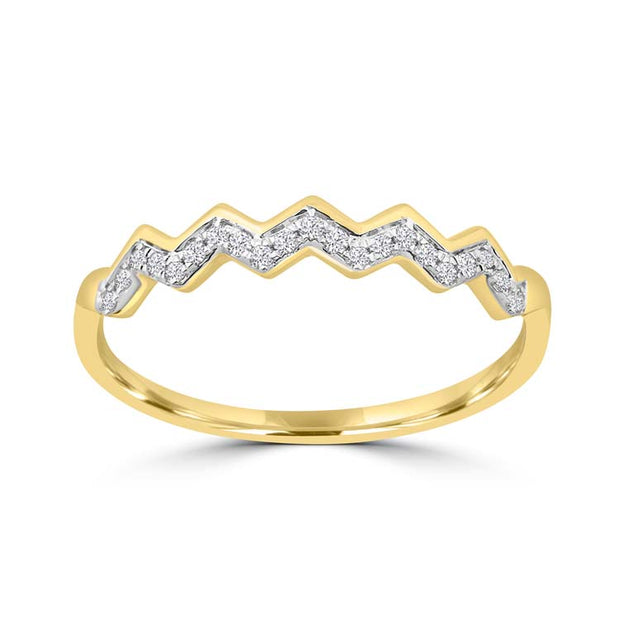 Diamond Ring with 0.09ct Diamonds in 9K Yellow Gold | The Jewellery Boutique