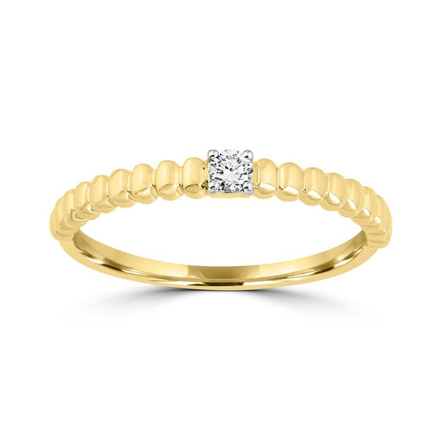 Diamond Ring with 0.05ct Diamonds in 9K Yellow Gold | The Jewellery Boutique