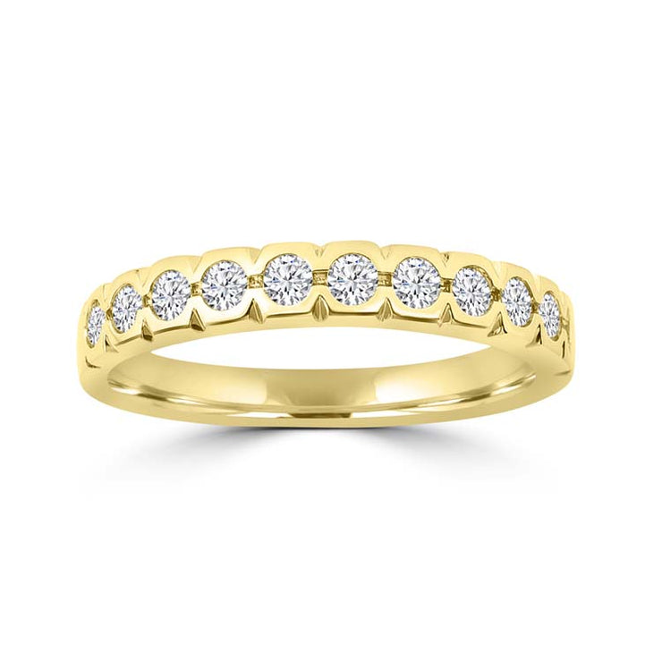 Diamond Ring with 0.448ct Diamonds in 9K Yellow Gold | The Jewellery Boutique