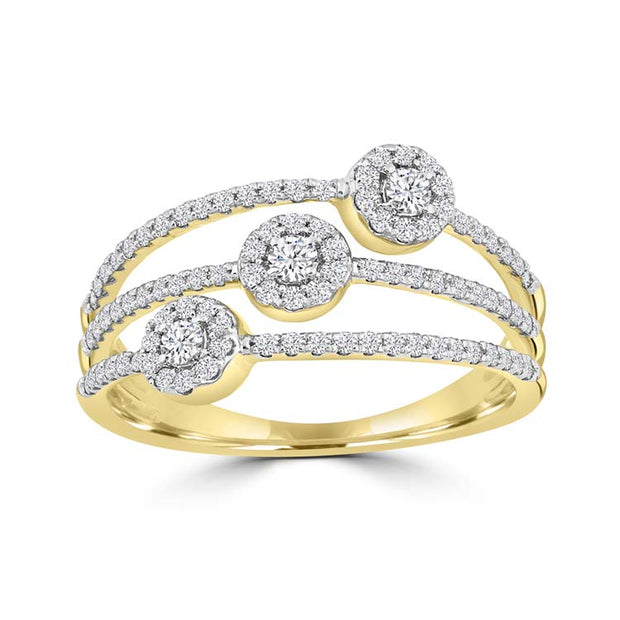 Diamond Ring with 0.4ct Diamonds in 9K Yellow Gold | The Jewellery Boutique