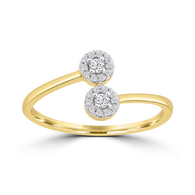 Diamond Ring with 0.13ct Diamonds in 9K Yellow Gold | The Jewellery Boutique