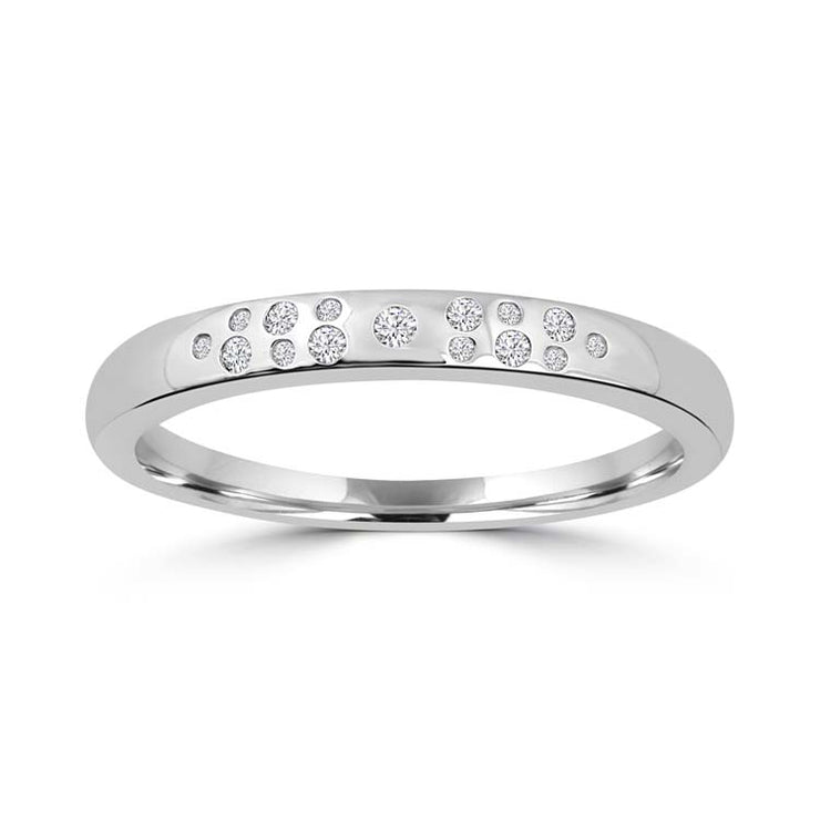 Diamond Ring with 0.05ct Diamonds in 9K White Gold | The Jewellery Boutique