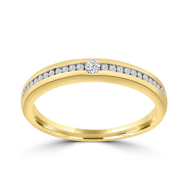 Diamond Ring with 0.15ct Diamonds in 9K Yellow Gold | The Jewellery Boutique