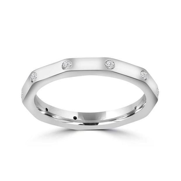 Diamond Ring with 0.095ct Diamonds in 9K White Gold | The Jewellery Boutique