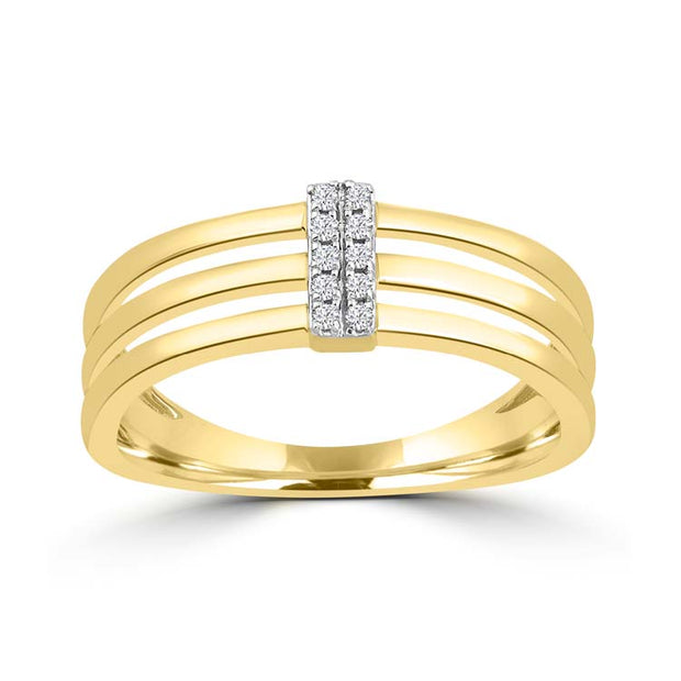 Diamond Ring with 0.05ct Diamonds in 9K Yellow Gold | The Jewellery Boutique