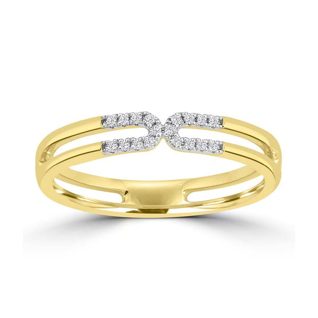 Diamond Ring with 0.06ct Diamonds in 9K Yellow Gold | The Jewellery Boutique