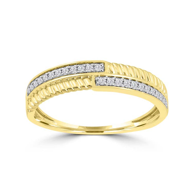 Diamond Ring with 0.115ct Diamonds in 9K Yellow Gold | The Jewellery Boutique