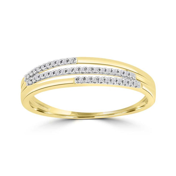 Diamond Ring with 0.06ct Diamonds in 9K Yellow Gold | The Jewellery Boutique