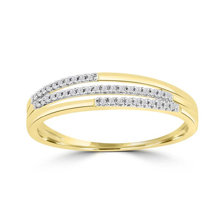 Diamond Ring with 0.06ct Diamonds in 9K Yellow Gold | The Jewellery Boutique