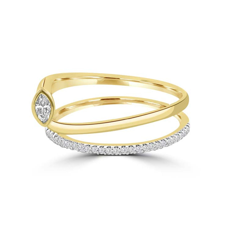 Diamond Ring with 0.13ct Diamonds in 9K Yellow Gold | The Jewellery Boutique