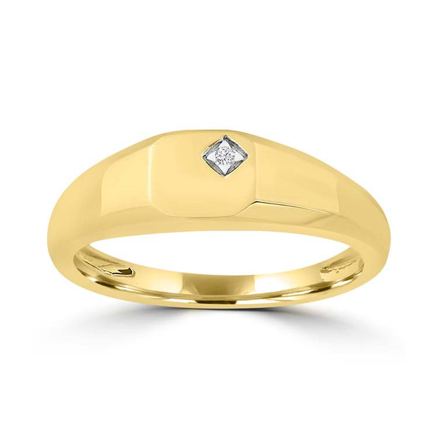 Diamond Ring with 0.01ct Diamonds in 9K Yellow Gold | The Jewellery Boutique