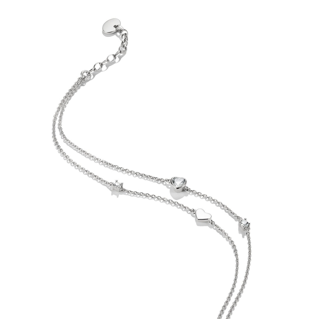 Anklet hearts with zirconia