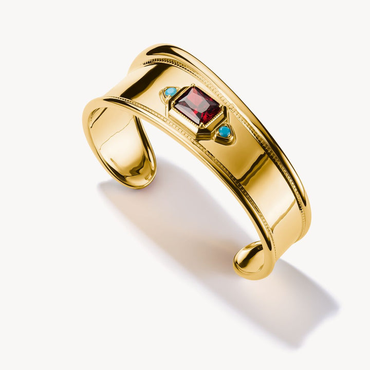 Bangle with Red Zirconia Stone