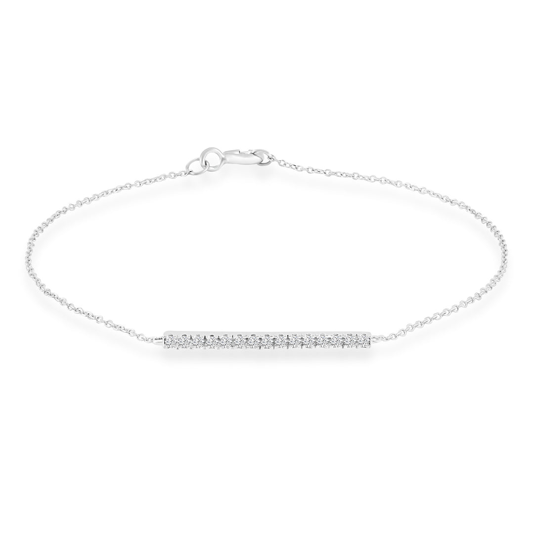 Diamond Bracelet with 0.15ct Diamonds in 9K White Gold