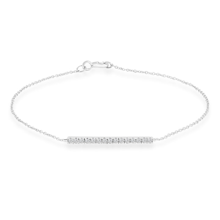 Diamond Bracelet with 0.15ct Diamonds in 9K White Gold