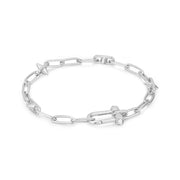 Ania Haie Silver Stud Link Charm Bracelet