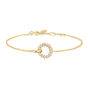 Gold Interlinked Circles Pave Bracelet | The Jewellery Boutique Australia