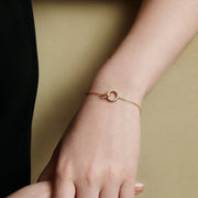 Gold Interlinked Circles Pave Bracelet | The Jewellery Boutique Australia