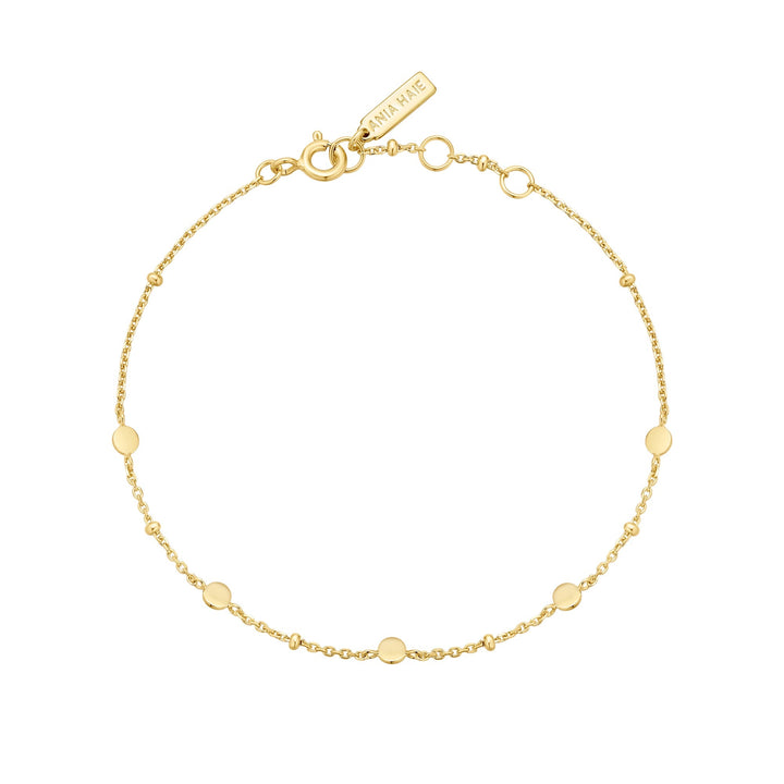 Gold Disc Station Bracelet | The Jewellery Boutique