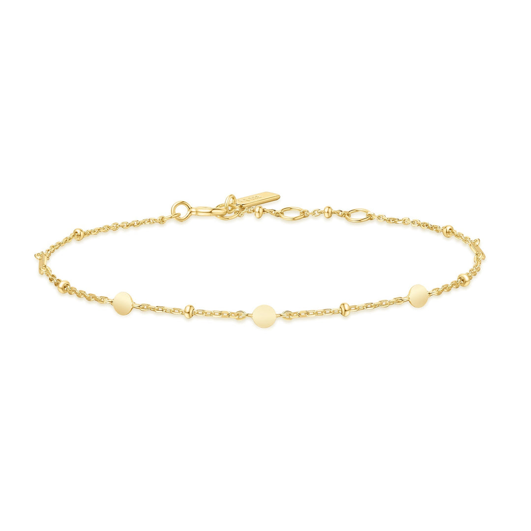 Gold Disc Station Bracelet | The Jewellery Boutique