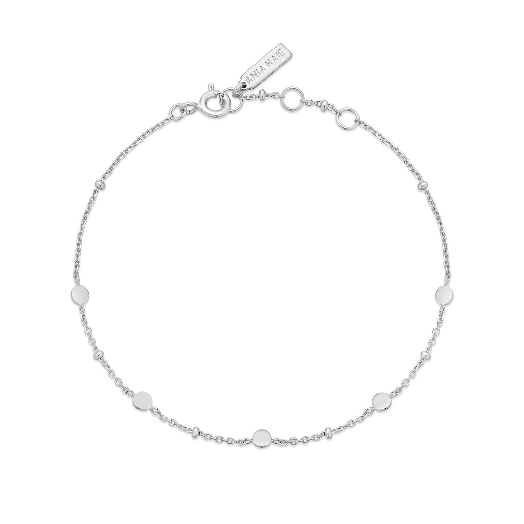 Silver Disc Station Bracelet | The Jewellery Boutique