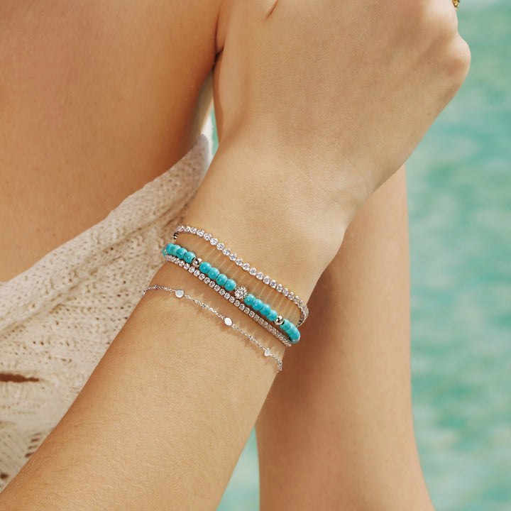 Silver Disc Station Bracelet | The Jewellery Boutique